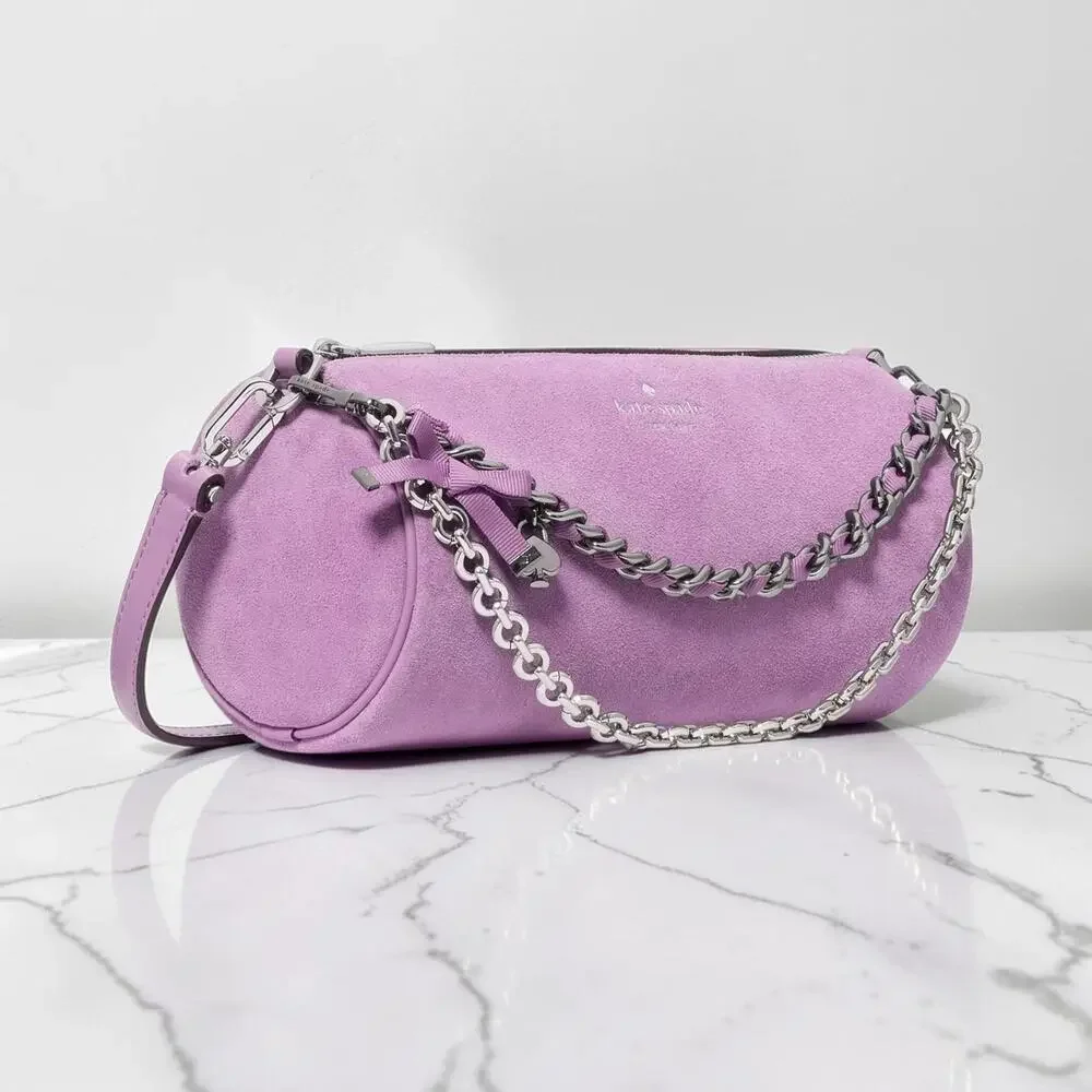NWT Kate Spade Roulette Suede Mini Convertible Crossbody Bag Wisteria KM701